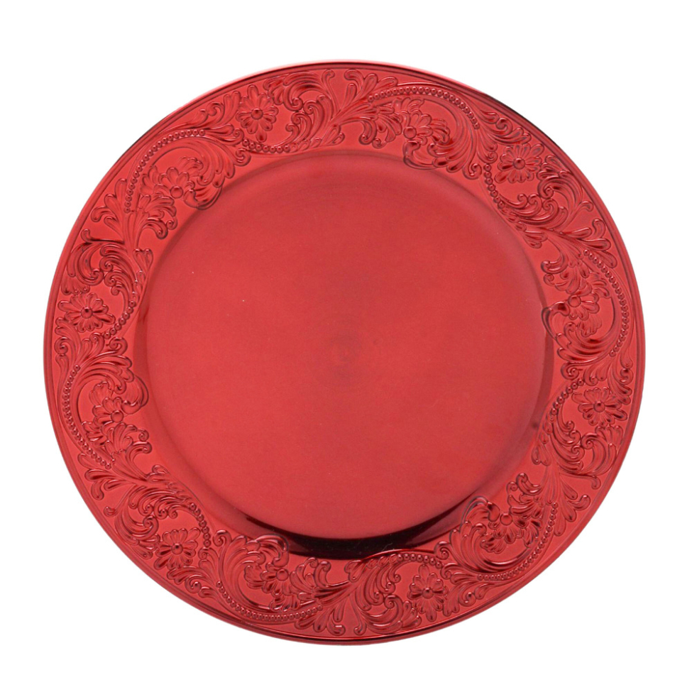 Sousplat Espressione Floral Vermelho