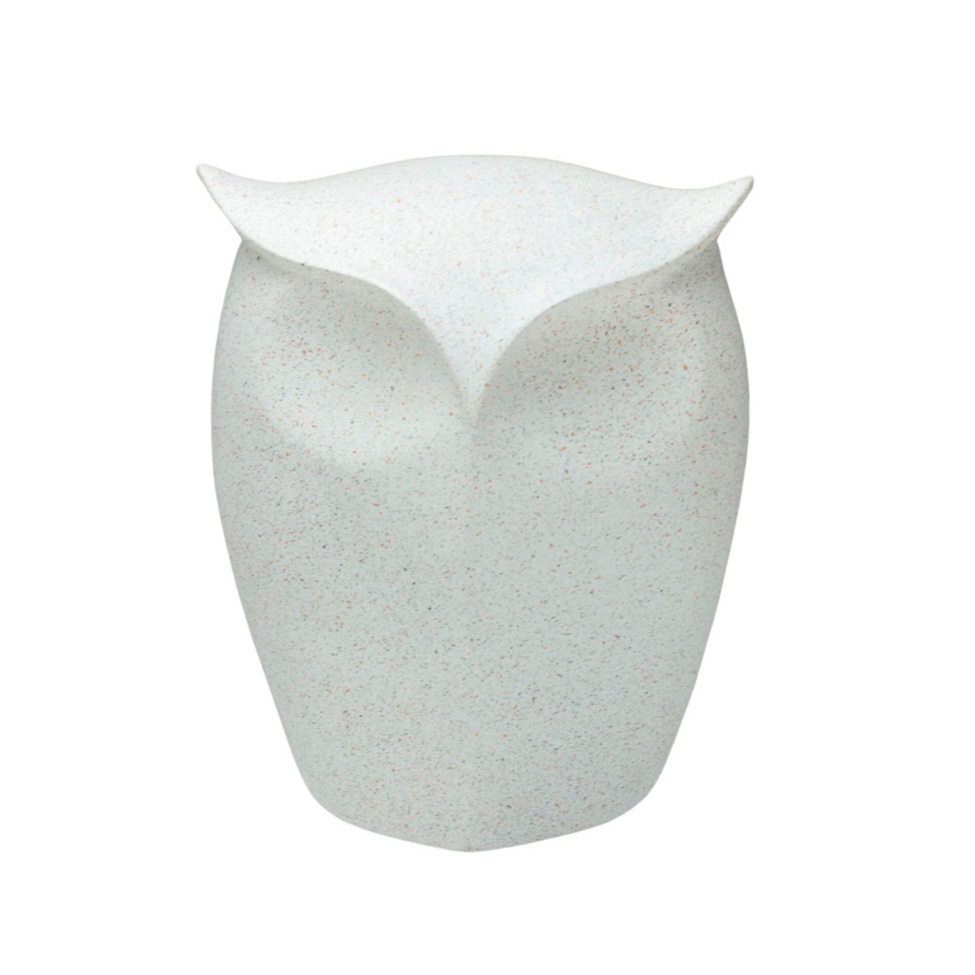 Escultura Decorativa Coruja Off White