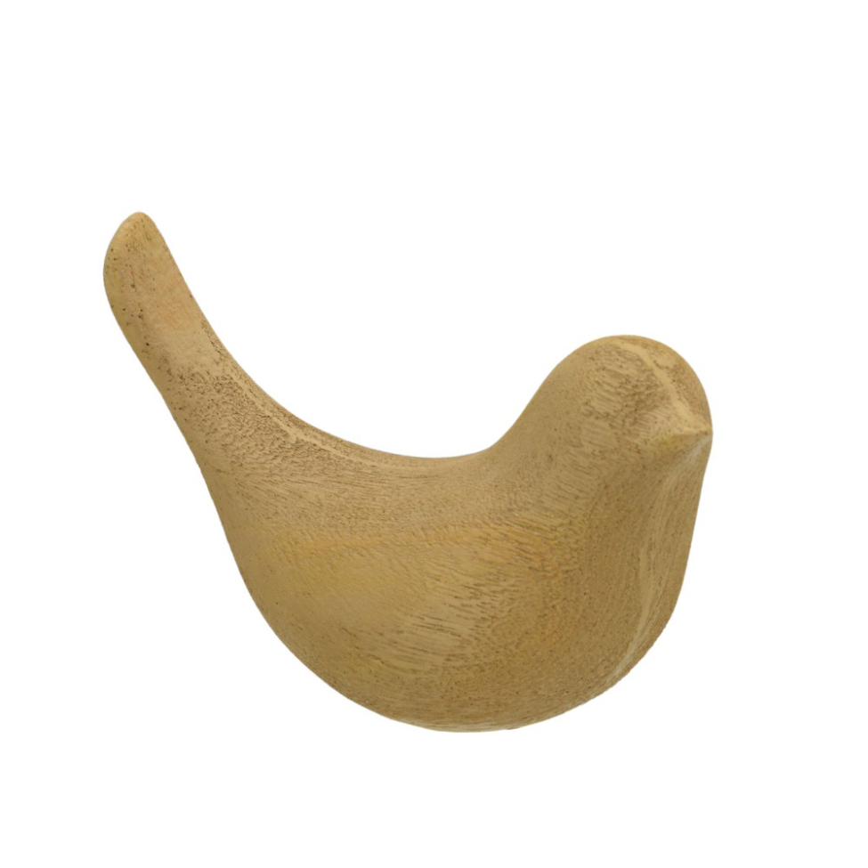 Escultura Decorativa Espressione Pássaro Marrom 08 cm
