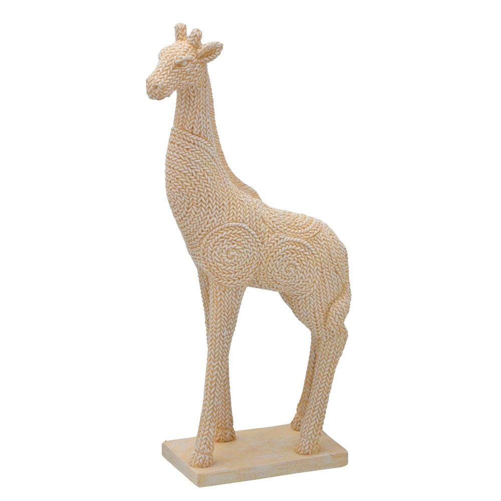 Escultura Decorativa Girafa Espressione Bege