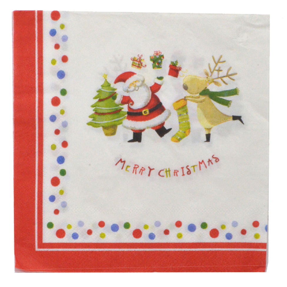 Guardanapo de Papel Amigos Natal Colorido