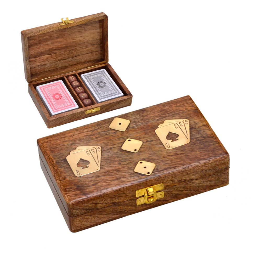 Jogo De Tabuleiro com Caixa Espressione Marrom