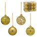 Jogo com 24 Bolas de Natal Dourado