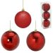 Kit com 3 Bolas Natalinas Espressione com 3 Acabamentos Vermelho 11 cm