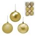 Kit com 6 Bolas Natalinas Espressione com 3 Acabamentos Dourado 9 cm
