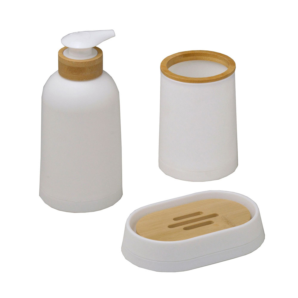 Kit de Banheiro Espressione Branco e Marrom