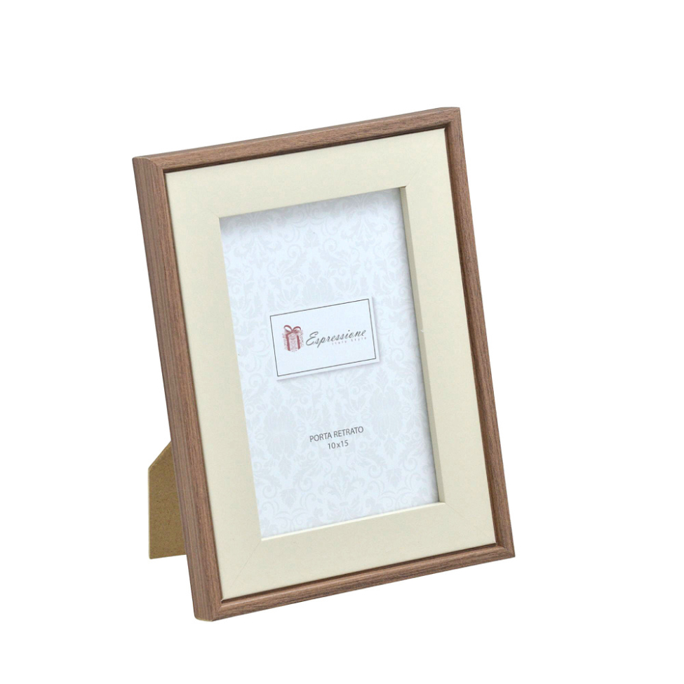Porta-Retrato 10x15 Espressione Marrom e Palha