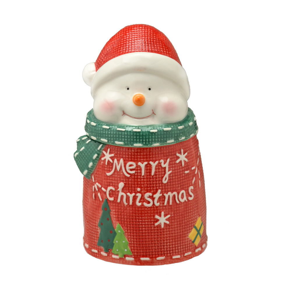 Potiche Boneco de Neve Colorido