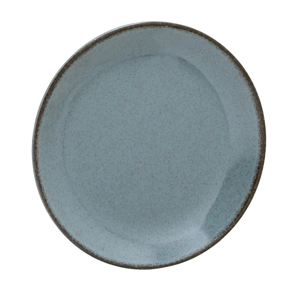 Prato de Sobremesa Espressione Azul e Marrom