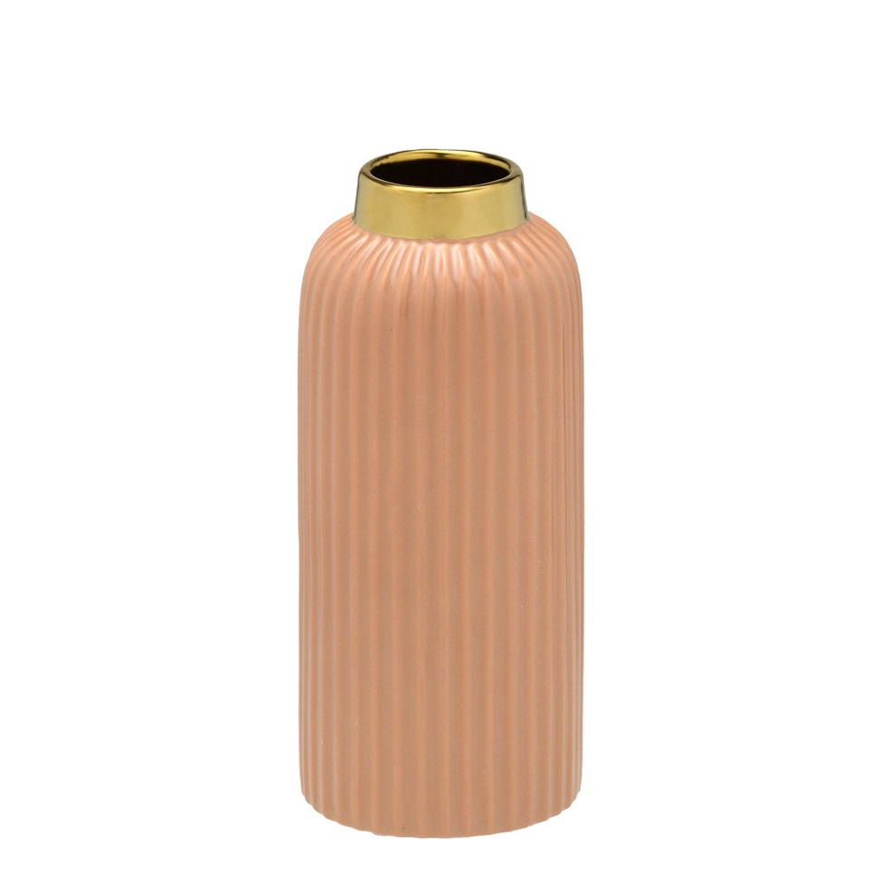 Vaso Decorativo Bottle III Dourado e Marrom
