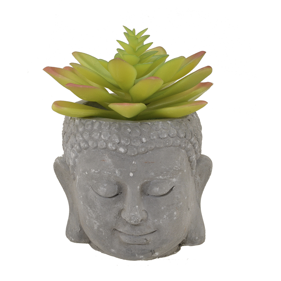 Vaso Decorativo Buda III Cinza