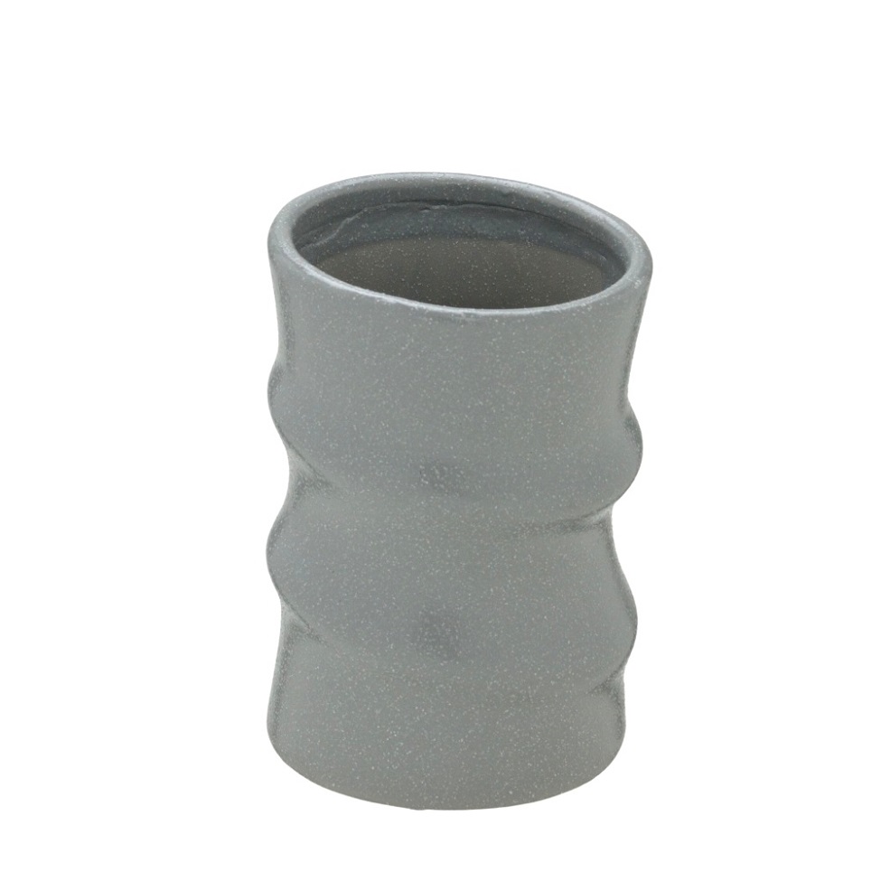 Vaso Decorativo Curvas II Cinza