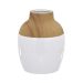 Vaso Decorativo Espressione Branco e Marrom 25 cm