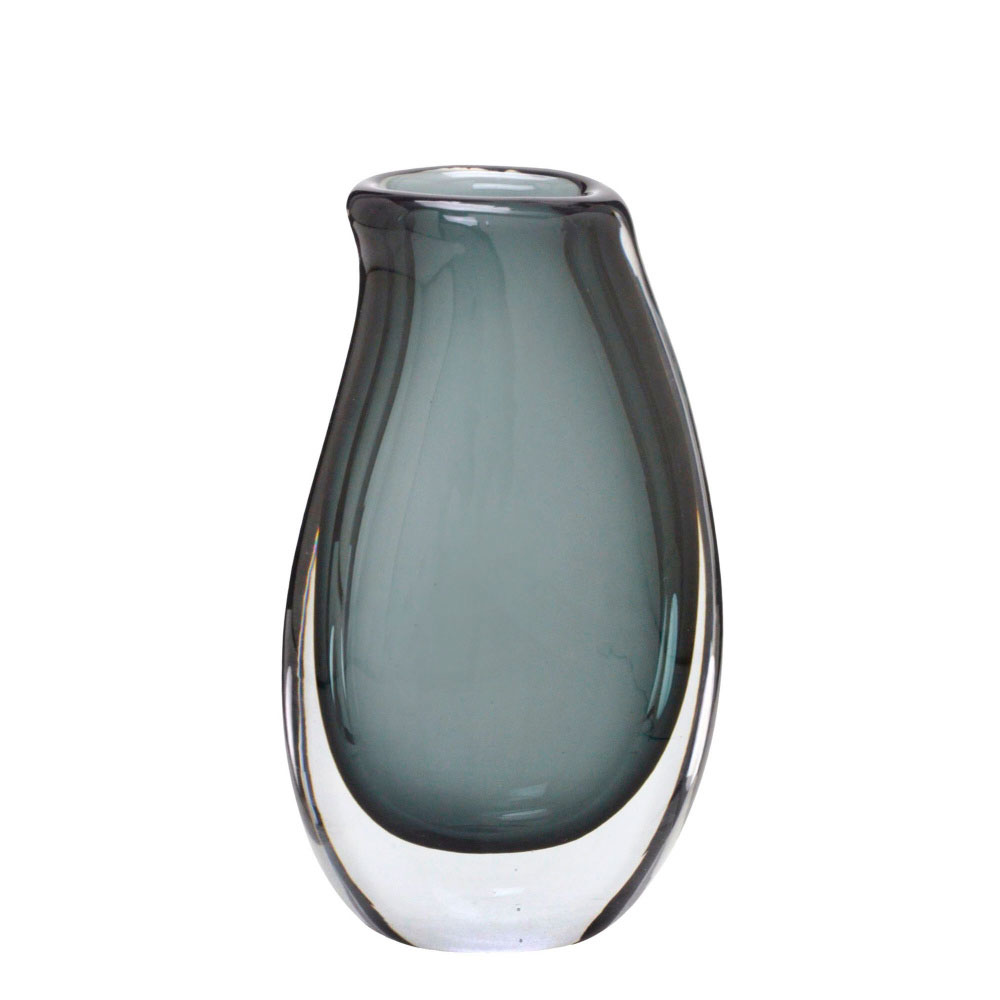 Vaso Decorativo Espressione II Cinza e Transparente