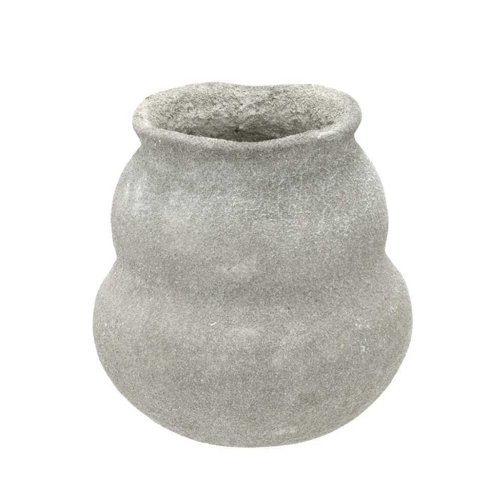 Vaso Decorativo Espressione Stone Bege 15 cm