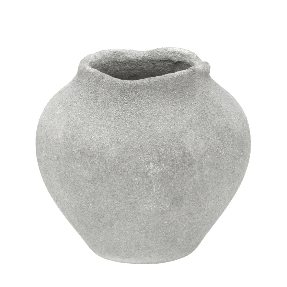 Vaso Decorativo Espressione Stone Bege 17 cm