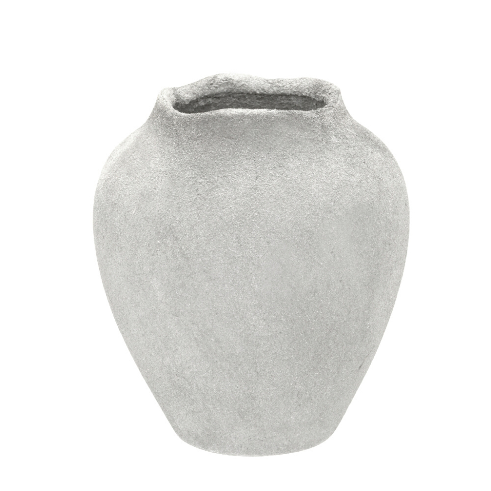 Vaso Decorativo Espressione Stone Bege 21 cm