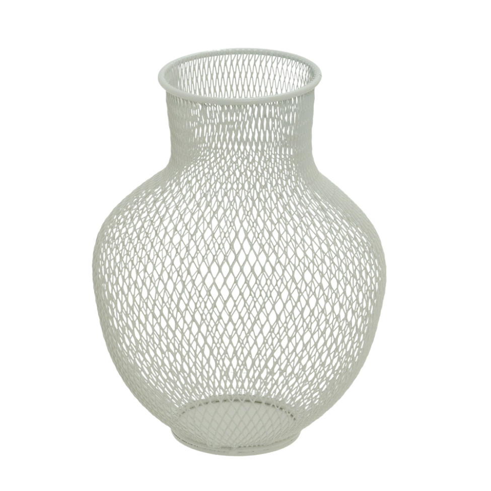 Vaso Decorativo Espressione Telado Off White 20 cm