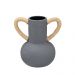 Vaso Decorativo Espressione com Sisal V Preto e Marrom