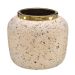 Vaso Decorativo Lite I Cinza e Dourado