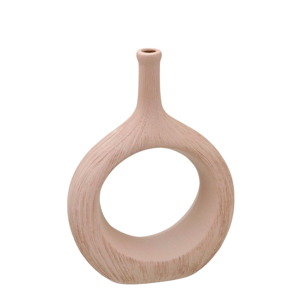 Vaso Decorativo com Círculo Espressione Marrom