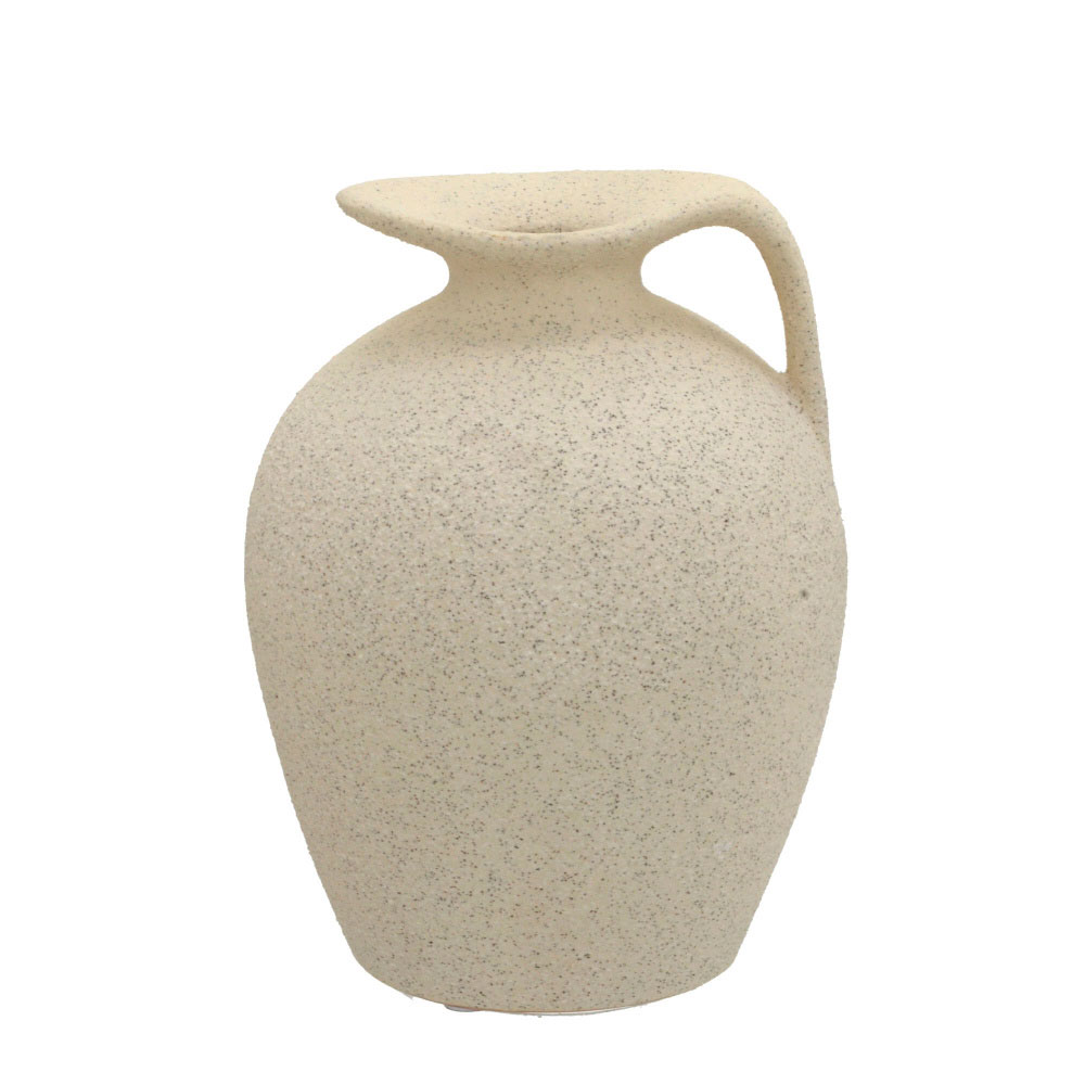 Vaso Decorativo em Cerâmica Espressione Creme
