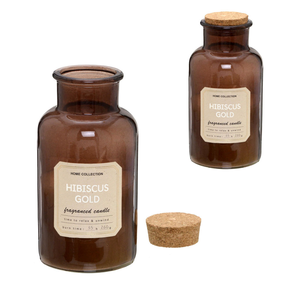 Vela Decorativa Hibiscus Espressione Marrom