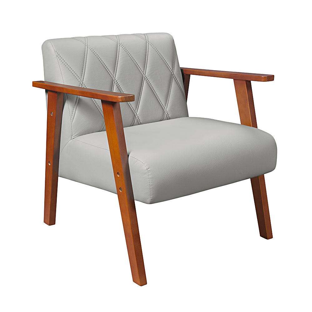 Conjunto Duas Poltrona Madri em Courino Mais Mesinha Lateral