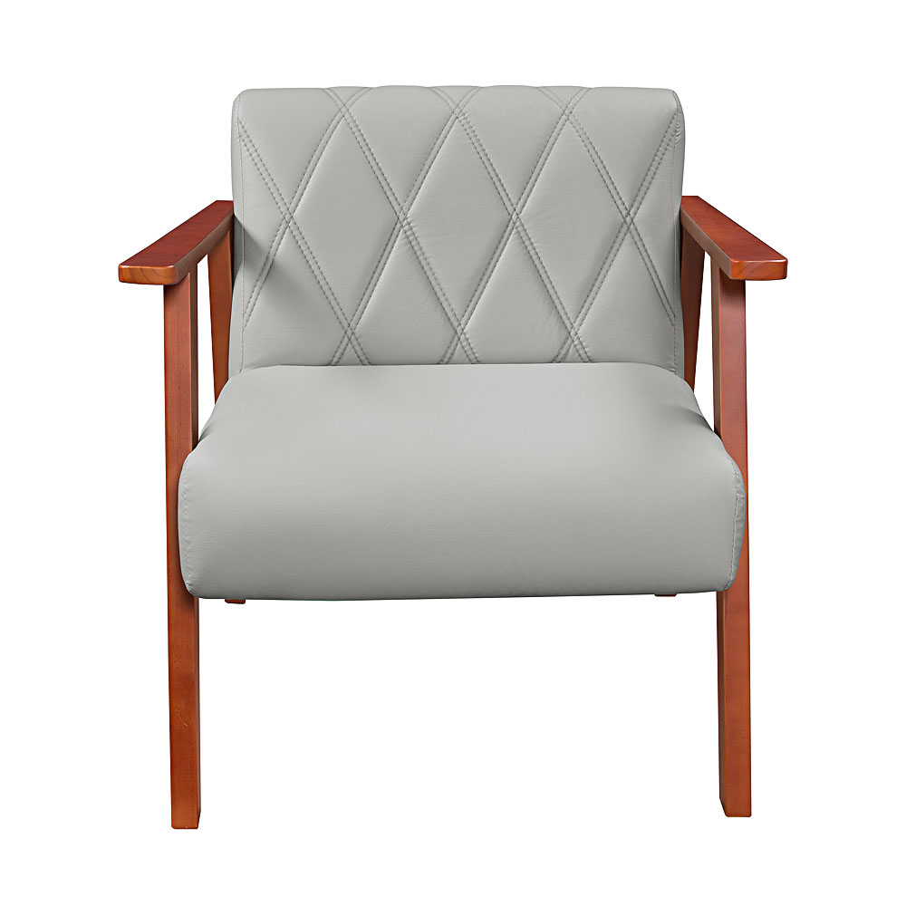 Conjunto Duas Poltrona Madri em Courino Mais Mesinha Lateral