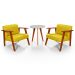 Conjunto Duas Poltrona Madri em Courino Mais Mesinha Lateral