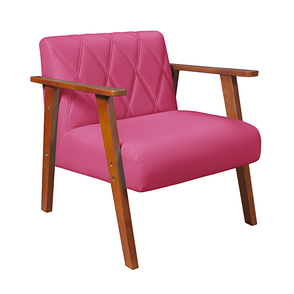 Conjunto Duas Poltrona Madri em Courino Mais Mesinha Lateral