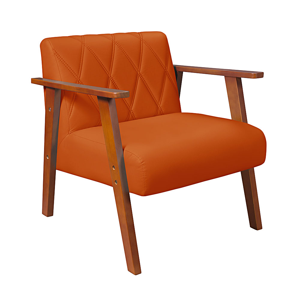 Conjunto Duas Poltrona Madri em Courino Mais Mesinha Lateral