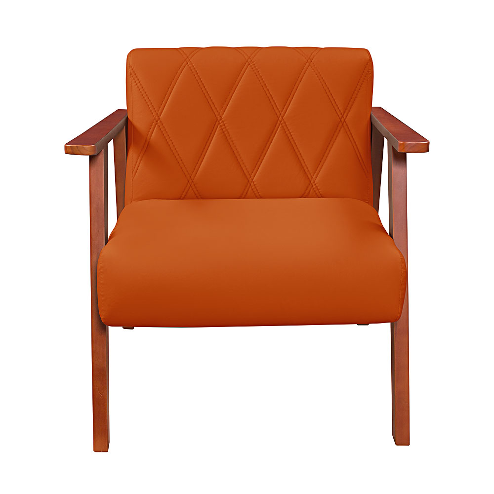 Conjunto Duas Poltrona Madri em Courino Mais Mesinha Lateral