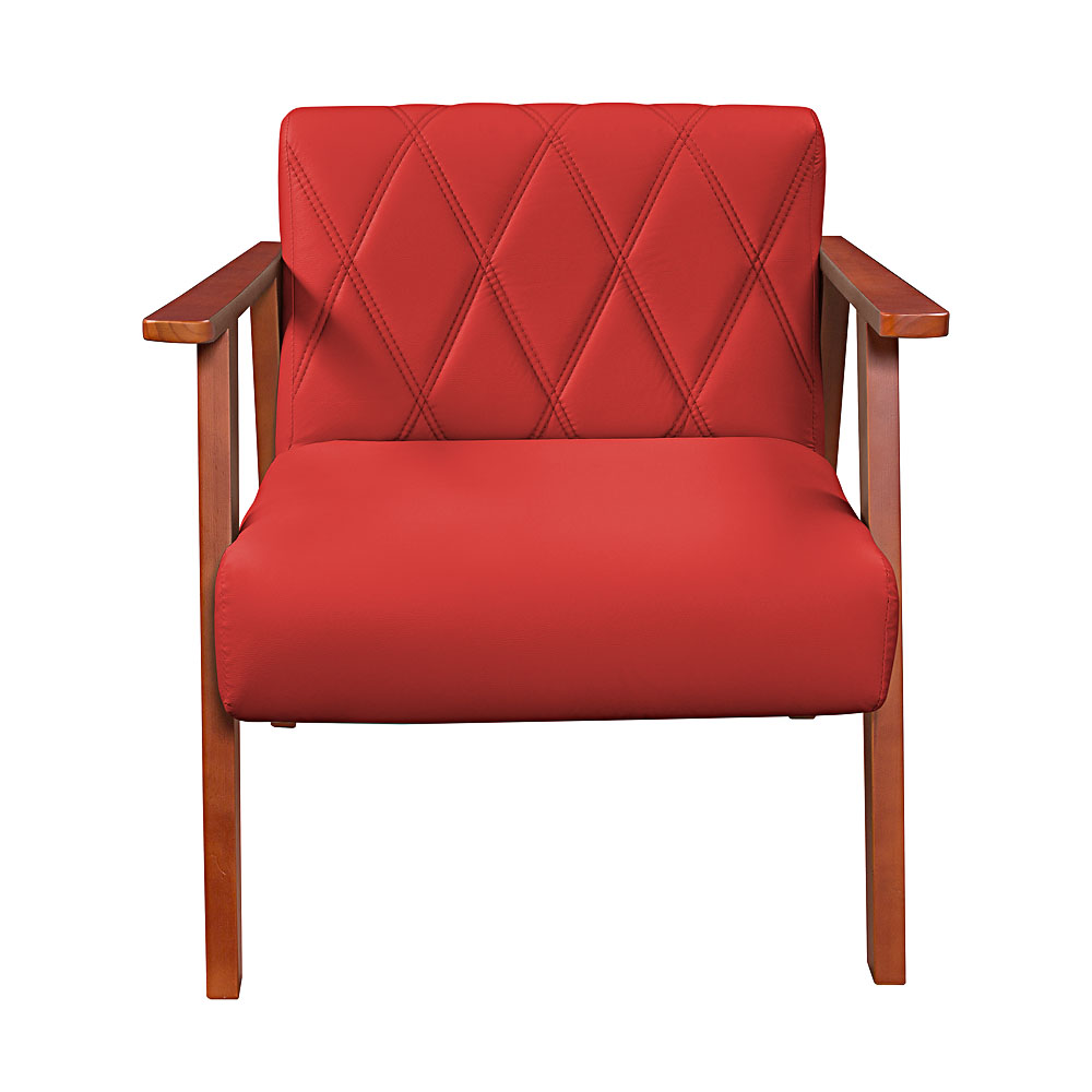 Conjunto Duas Poltrona Madri em Courino Mais Mesinha Lateral