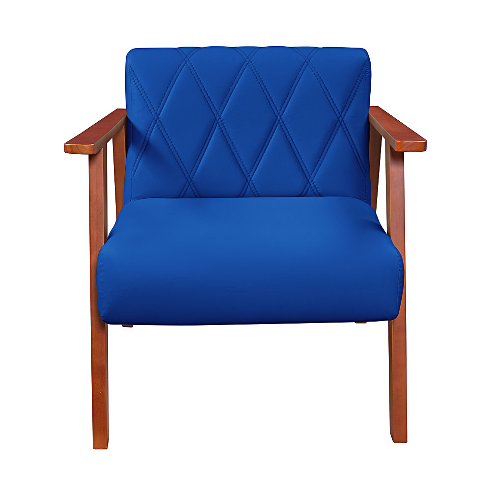 Conjunto Duas Poltrona Madri em Courino Mais Mesinha Lateral