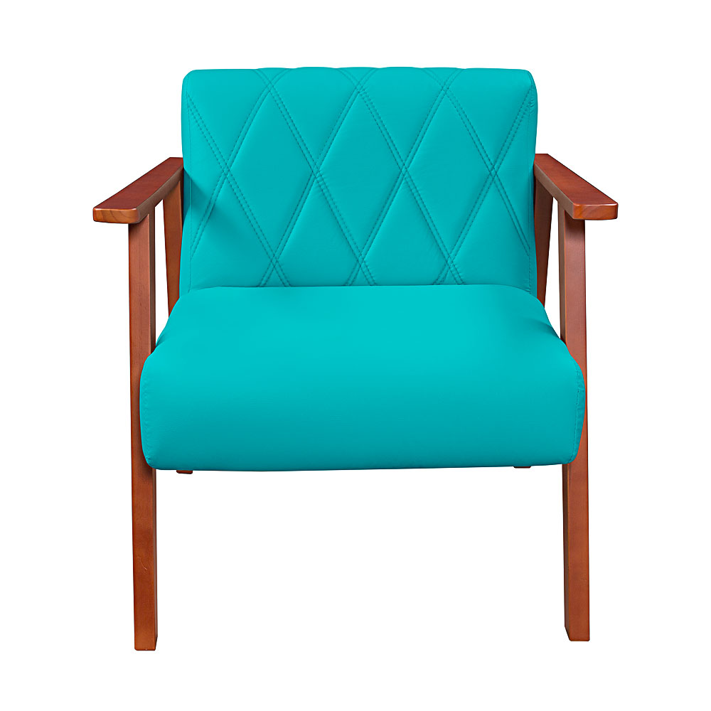 Conjunto Duas Poltrona Madri em Courino Mais Mesinha Lateral