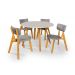 Conjunto Sala De Jantar 4 Cadeiras Mesa Redonda 110cm