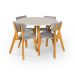 Conjunto Sala De Jantar 4 Cadeiras Mesa Redonda 110cm