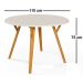 Conjunto Sala De Jantar 4 Cadeiras Mesa Redonda 110cm