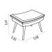 Kit Sofa Cama Caribe + 2 banquetas Rubi Courino Rosa Couro Sintetico Essencial Estofados