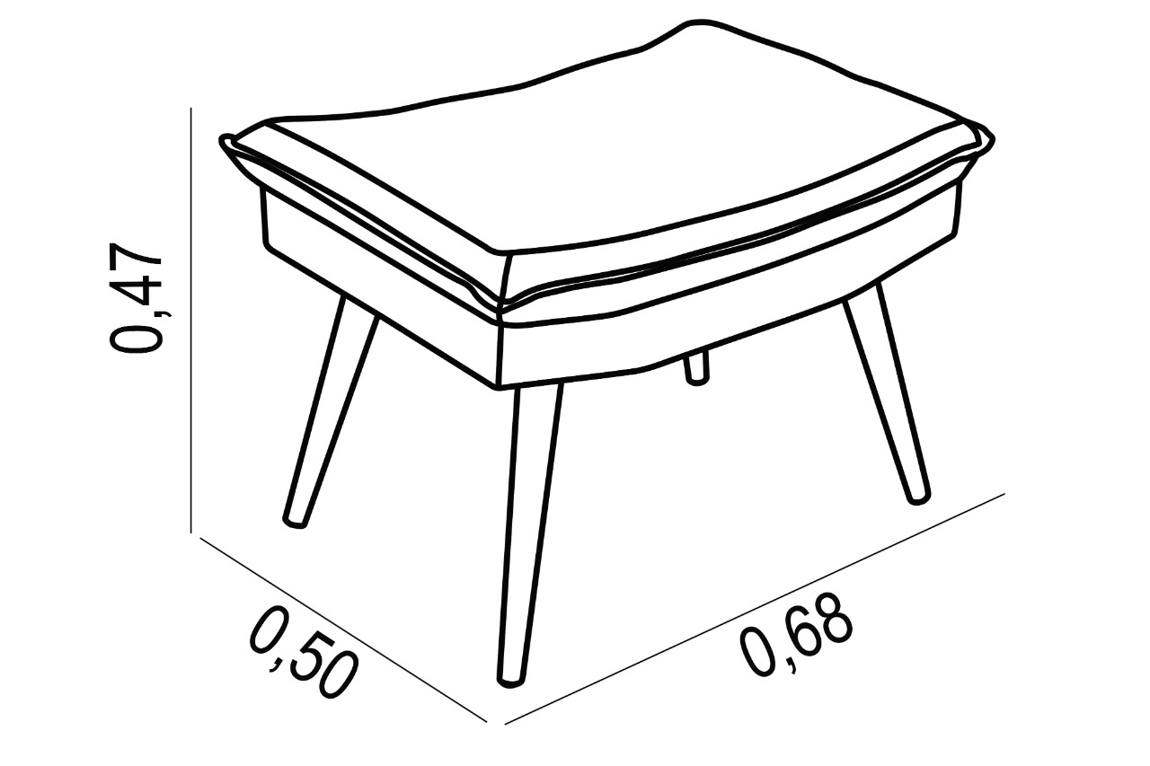 Kit Sofa Cama Caribe + 2 banquetas Rubi Suede Chocolate Essencial Estofados