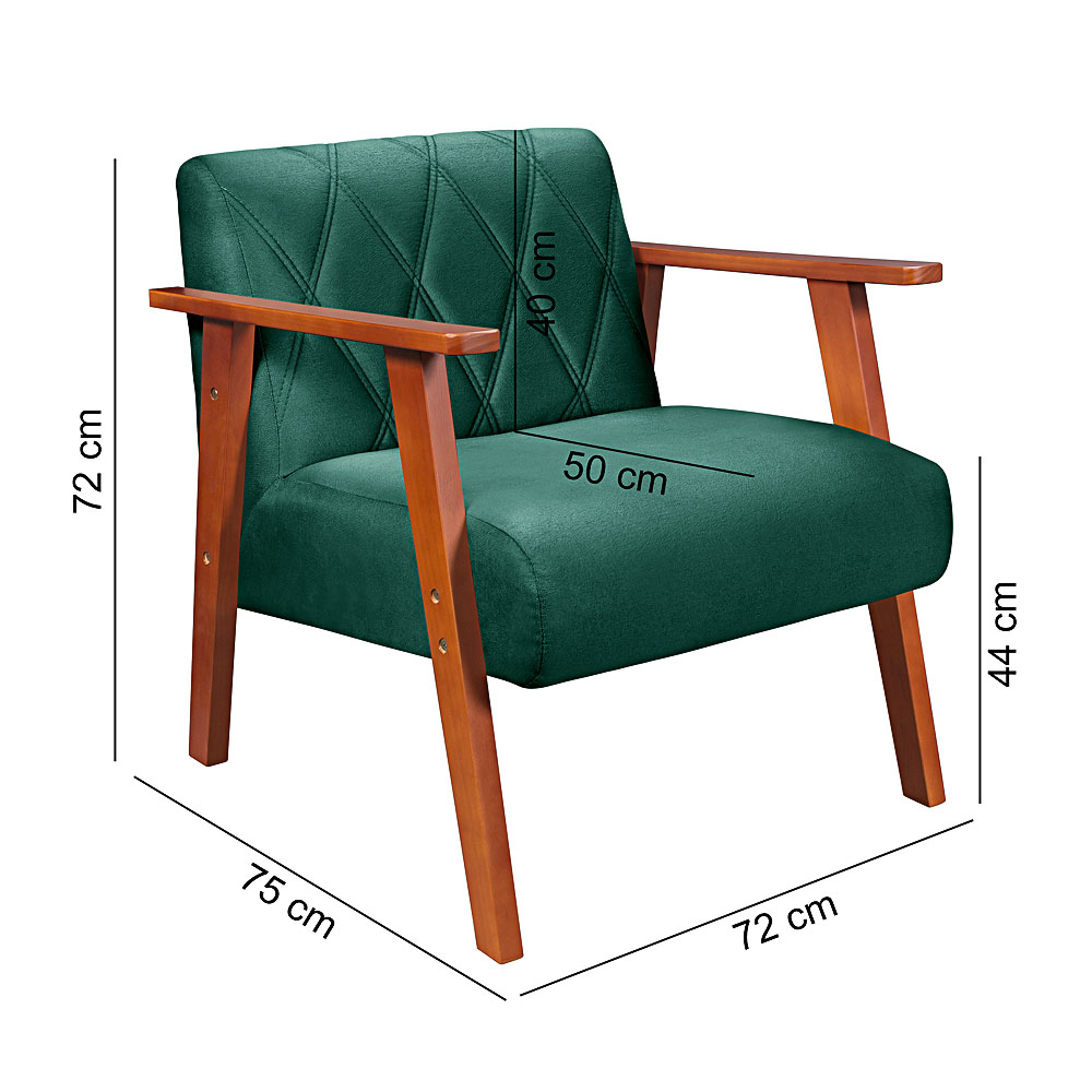 Poltrona Madri Super Resistente em Suede