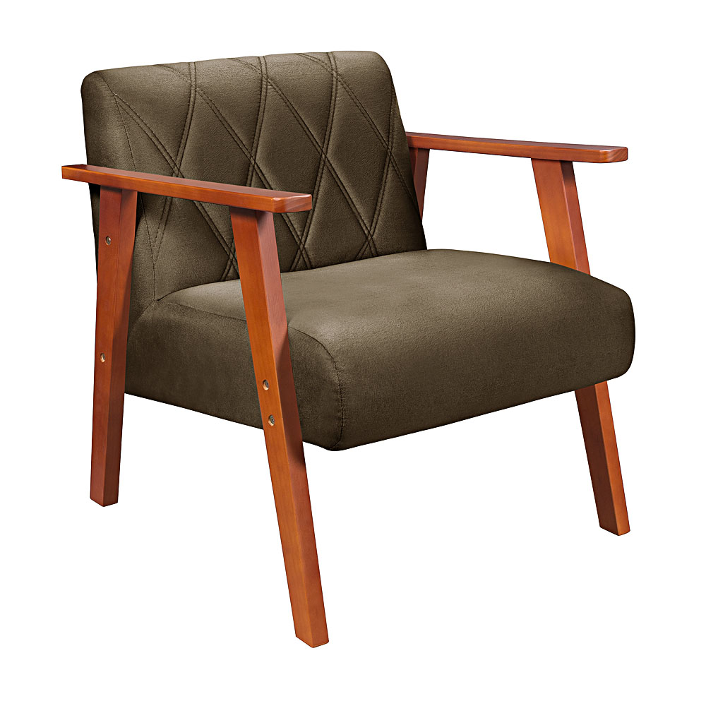 Poltrona Madri Super Resistente em Suede
