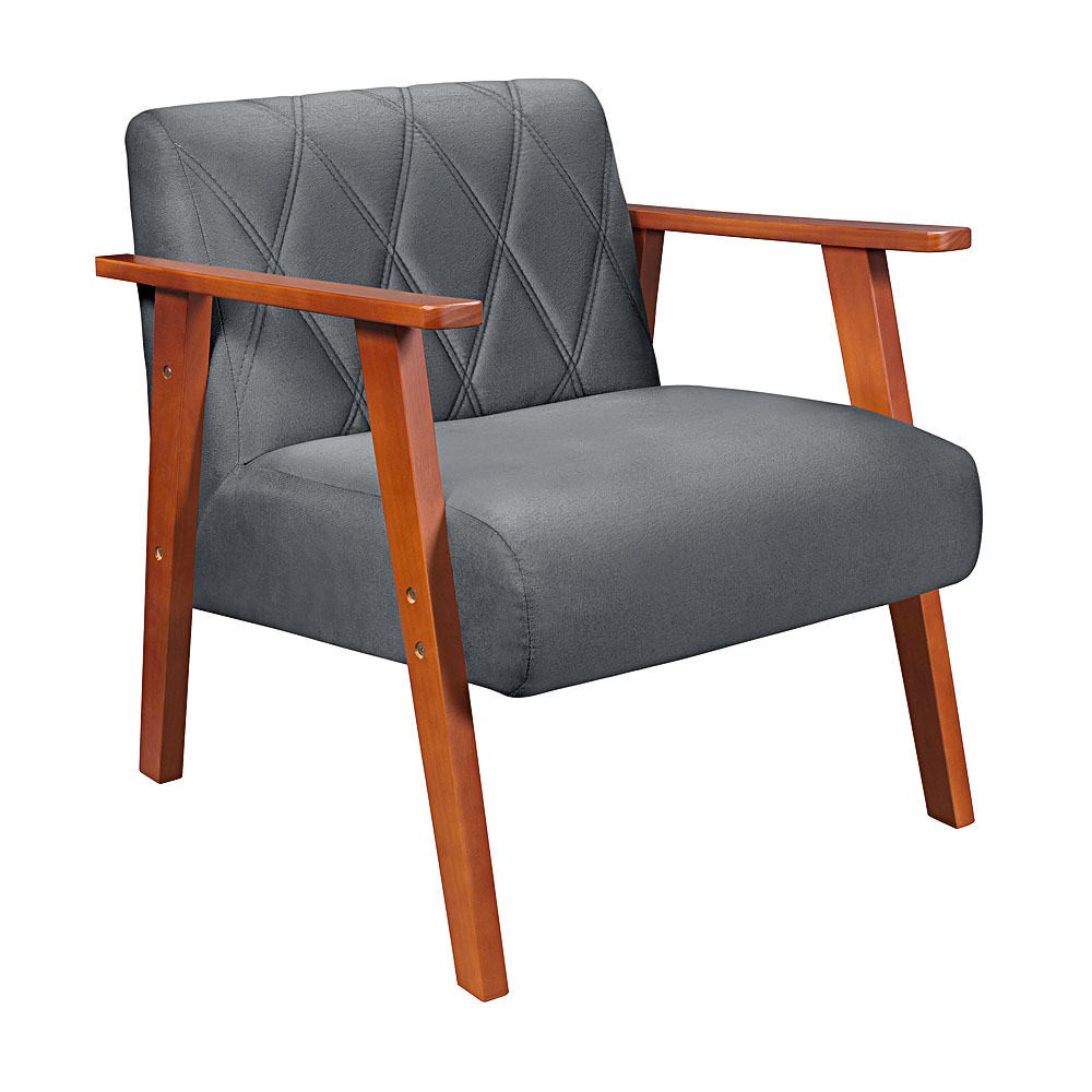 Poltrona Madri Super Resistente em Suede