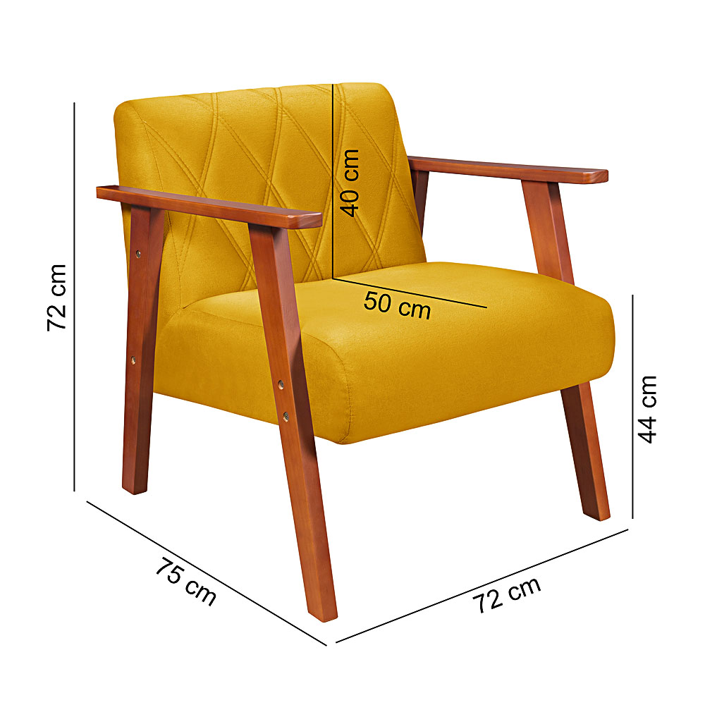 Poltrona Madri Super Resistente em Suede