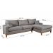 Sofá California 4 Lugares Living Chaise Linho Lado Esquerdo