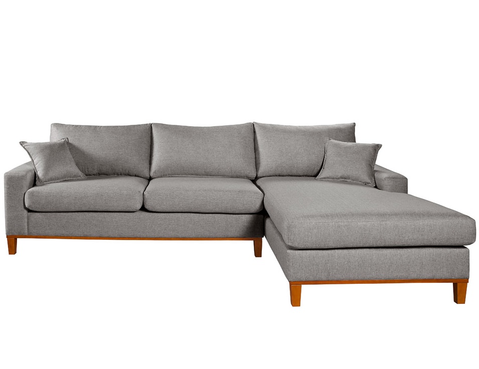 Sofá California 4 Lugares Living Chaise Linho Lado Esquerdo