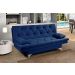Sofá cama Austria reclinável 3 pocições Suede Azul Marinho Essencial Estofados