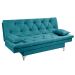 Sofá cama Austria reclinável 3 pocições Suede Azul Turquesa Essencial Estofados