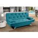 Sofá cama Austria reclinável 3 pocições Suede Azul Turquesa Essencial Estofados